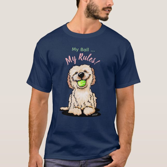 KiniArt Goldendoodle MY BALL T - Shirt (Vorderseite)