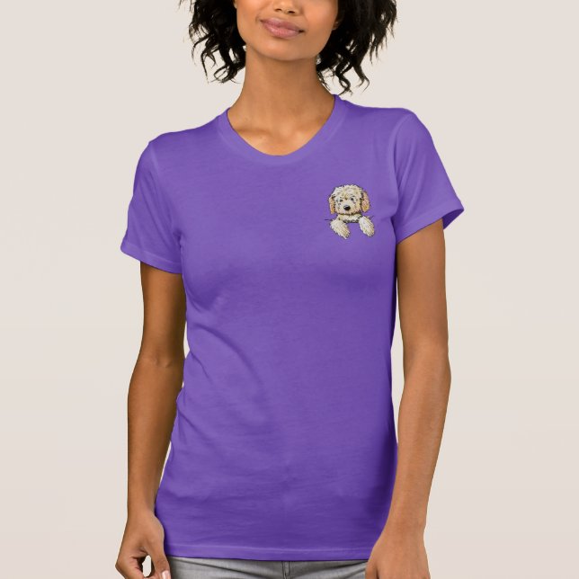 KiniArt Goldendoodle-Pocket-Welpe T-Shirt (Vorderseite)