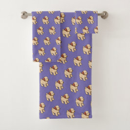 KiniArt Goldendoodle Puppy Badhandtuch Set
