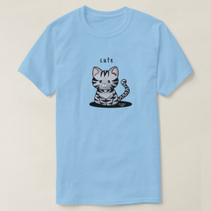 KiniArt Graue Getigerte T-Shirt