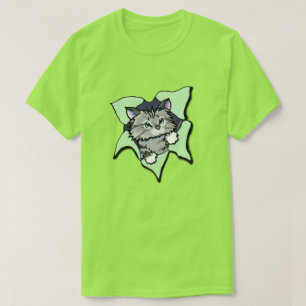 KiniArt Graue Kitty-Blast-T-Shirt T-Shirt