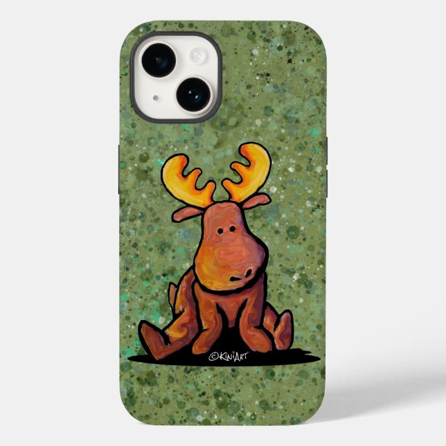 KiniArt Groovy Moose Case-Mate iPhone 14 Hülle (Rückseite)