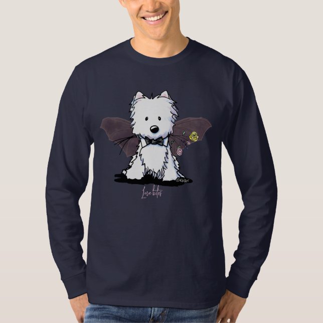 KiniArt Halloween Westie Terrier T - Shirt (Vorderseite)