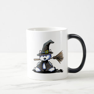 KiniArt Halloween Westie Witch Verwandlungstasse