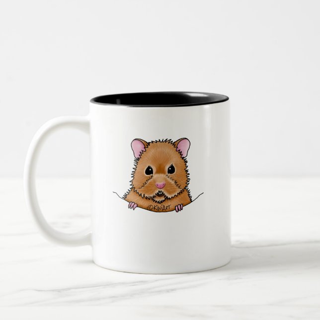 KiniArt Hamster Zweifarbige Tasse (Links)