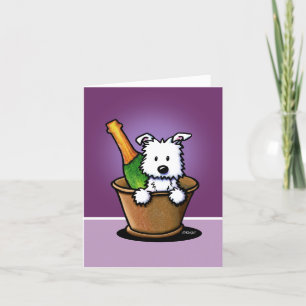 KiniArt Happy New Year Westie Dankeskarte