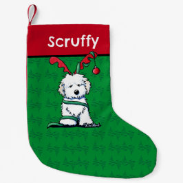 KiniArt Havanese Rentier Weihnachten Kleiner Weihnachtsstrumpf