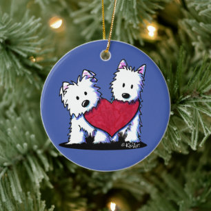 KiniArt Heartfelt Westies Ornament