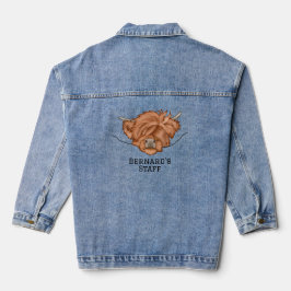 KiniArt Highland Cow Jeansjacke