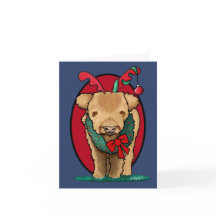 KiniArt Highland Kuh Weihnachtskarte