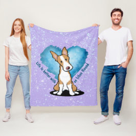 KiniArt Ibizan Hound Fleece Blanket