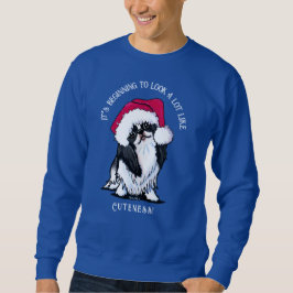 KiniArt Japanisches Chin Weihnachten Sweatshirt
