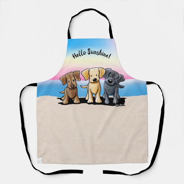 KiniArt Labrador Trio Schürze (Vorderseite)