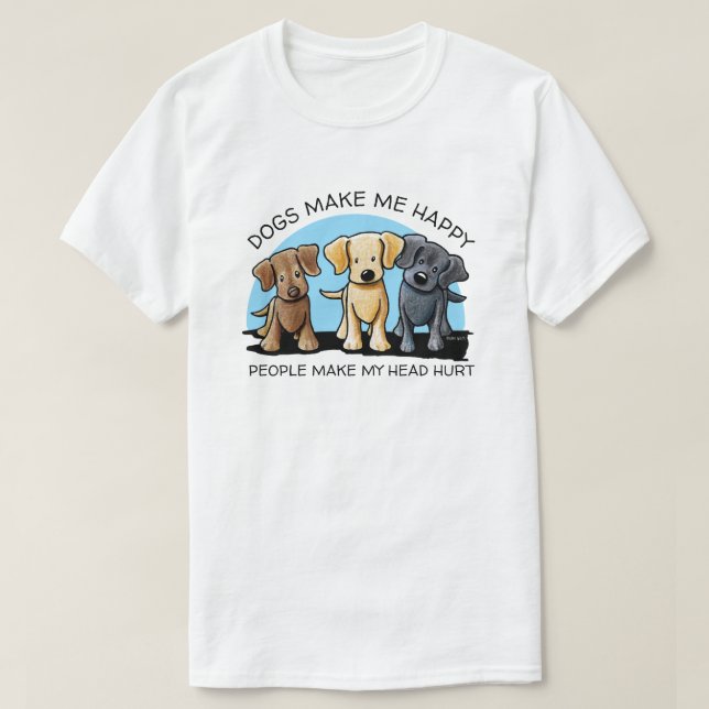 KiniArt Labrador Trio T - Shirt (Design vorne)