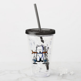 KiniArt Libra Westie Acrylic Tumbler Acryltrinkbecher