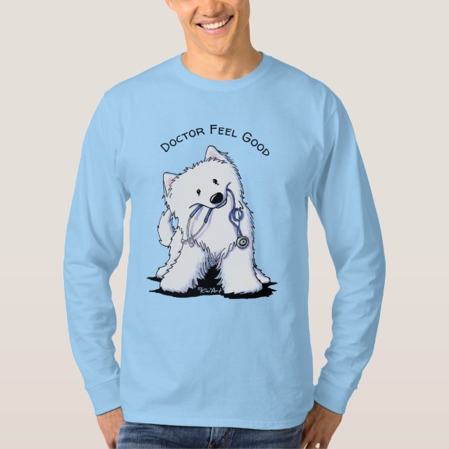KiniArt Liebe Doktor Samoyed T-Shirt (Vorderseite)