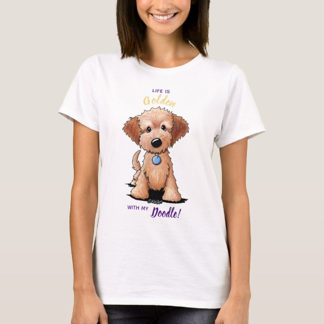 KiniArt Life ist der Goldene DOODLE T - Shirt (Vorderseite)