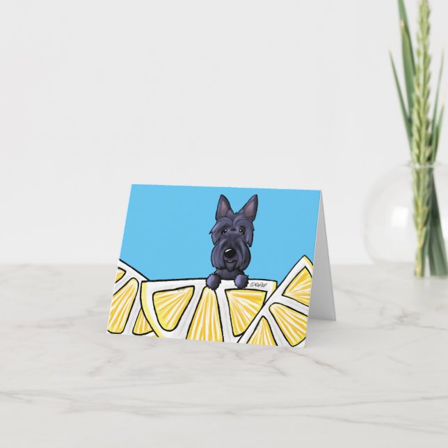 KiniArt Life Lemons Scottie Dankeskarte (Vorderseite)