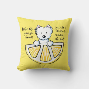 KiniArt Life Lemons Westie Kissenhülle Kissen
