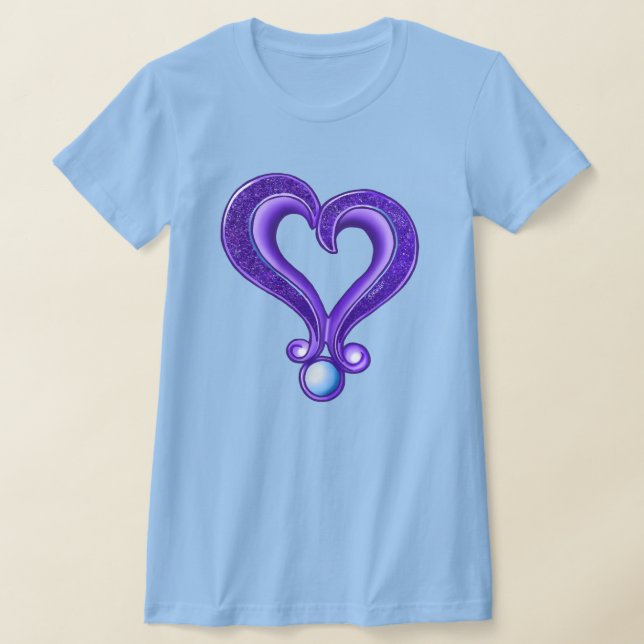 KiniArt Lila Heart Royalty T - Shirt (Ablage )