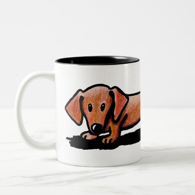 KiniArt Little Red Doxie Mug (Gauche)