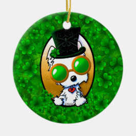 KiniArt Lucky Westie Keramik Ornament