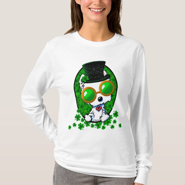KiniArt Lucky Westie T-Shirt (Vorderseite)