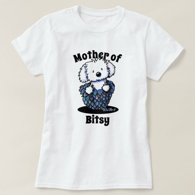 KiniArt Maltese Mutter T-Shirt (Design vorne)