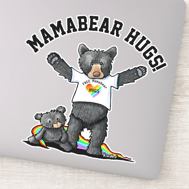 KiniArt Mamabear Hugs Sticker (Detail)