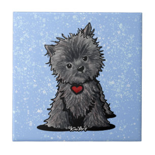 KiniArt neugierig Affenpinscher Tile Fliese