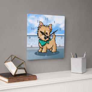 KiniArt Niedlich Cairn Square Wall Clock Quadratische Wanduhr