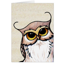KiniArt Owl Personalisierte Grußkarte