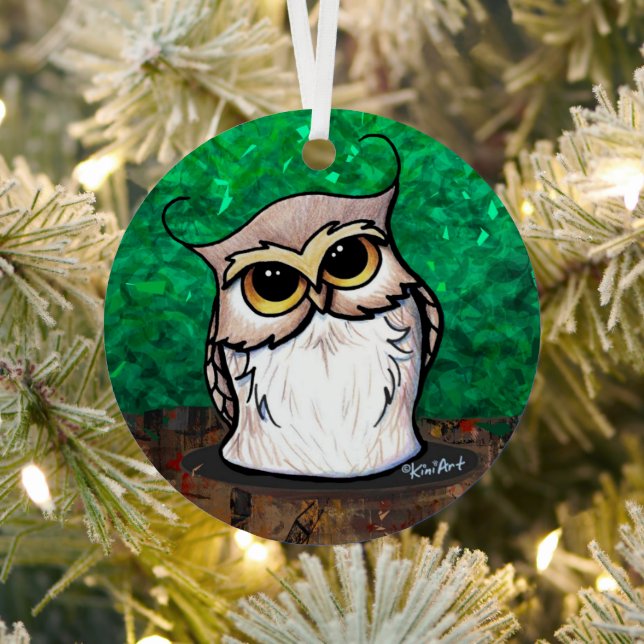 KiniArt Owl T - Shirt Ornament Aus Metall (InSitu)