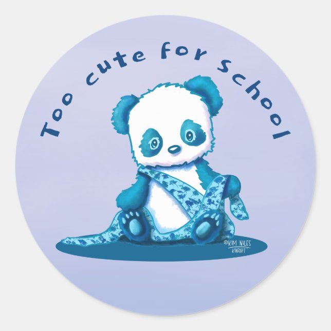 KiniArt Panda Cub Runder Aufkleber (Vorderseite)