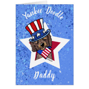 KiniArt patriotische Greeting Card mit Doodle-Moti
