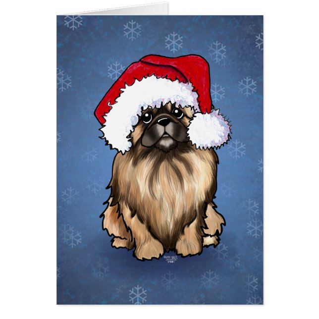 KiniArt Pekingese Weihnachtskarte (Vorne)