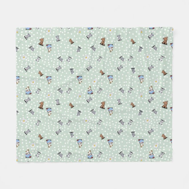 KiniArt Pit Bull Fleece Blanket (Vorderseite (Horizontal))