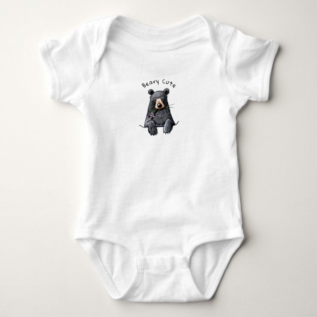 KiniArt Pocket Bear Baby Strampler (Vorderseite)