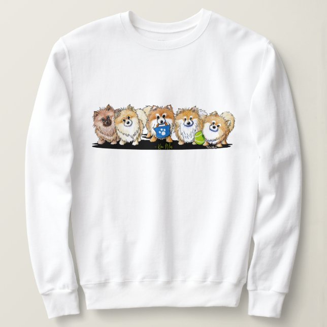 KiniArt POM Parade Spitz T - Shirt (Design vorne)