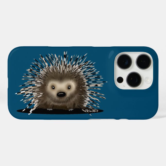 KiniArt Porcupin iPhone 16 Pro Hülle (Rückseite (Horizontal))