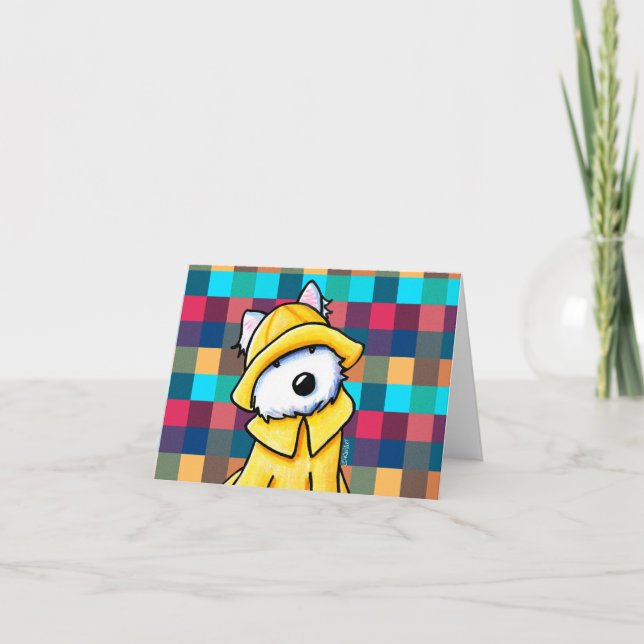 KiniArt Raincoat Westie Dankeskarte (Vorderseite)