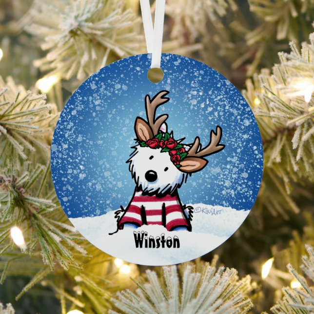 KiniArt™ Reindeer métal ornement (Insitu)