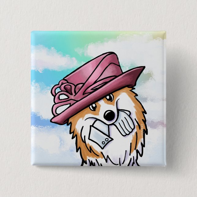 KiniArt Royal Corgi Button (Vorderseite)