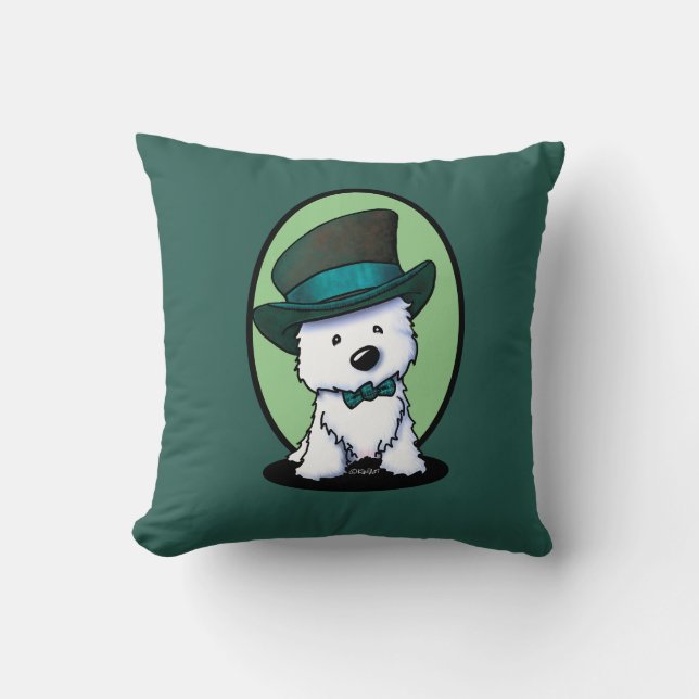 KiniArt Saint Patrick’s Westie Kissen (Vorderseite)