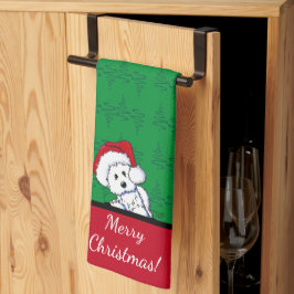 KiniArt Santa Baby Westie Weihnachten Geschirrtuch