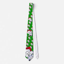 KiniArt Santa Westie Dog Geschenke Krawatte