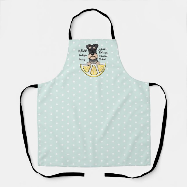 KiniArt Schnauzer Life Lemons Schürze (Vorderseite)