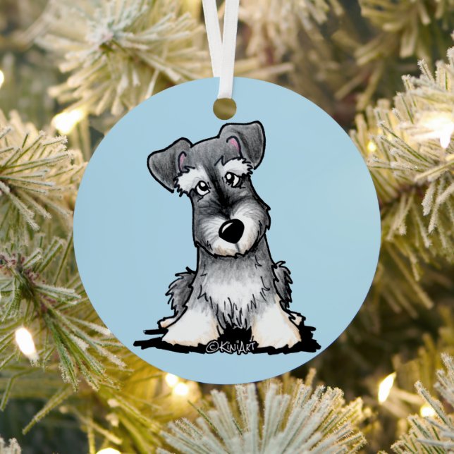 KiniArt Schnauzer Ornament Aus Metall (InSitu)