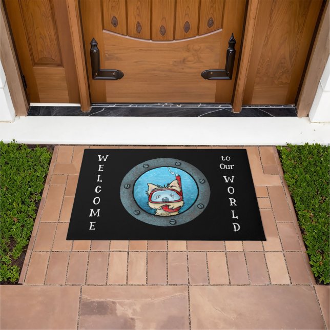 KiniArt Schnorcheln Cairn Terrier Fußmatte (Außenbereich)