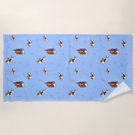 KiniArt schnorchelnder Dachshund Strandtuch